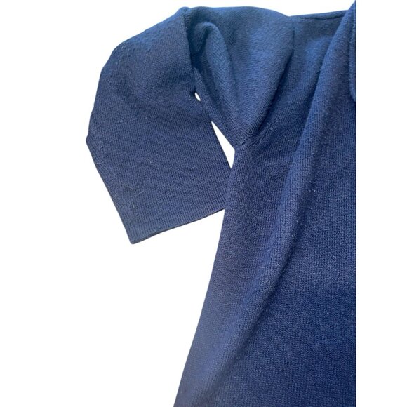 TALBOTS Women's Large Navy Blue Open Front Cardigan Sweater Long Length READ - Picture 14 of 14